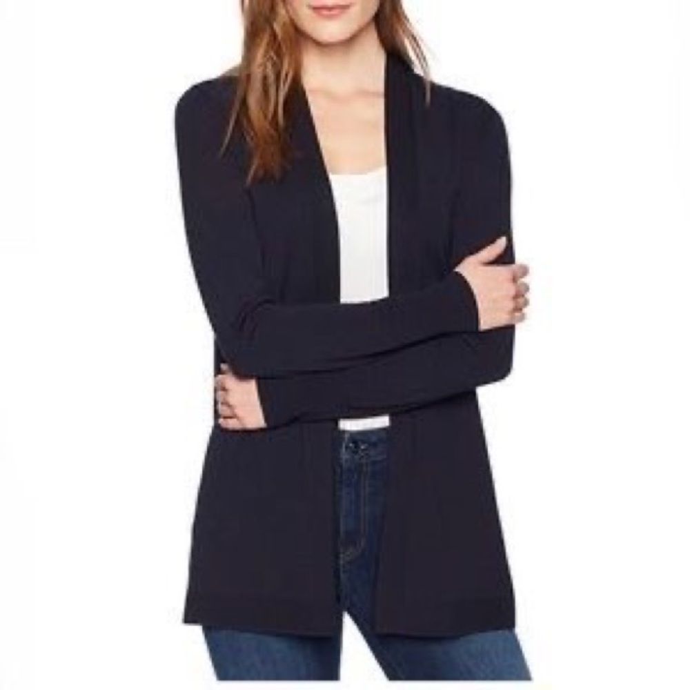 Lark & Ro Viscose Open Front Cardigan